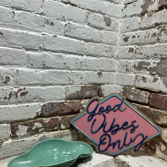 Vintage Abingdon USA Teal Curved Bowl. - Picture 3 of 5